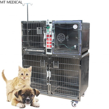 Pet Clinic Medical Veterinary Equipment Animal Cage Vet Inpatient Oxygen Chamber Cage